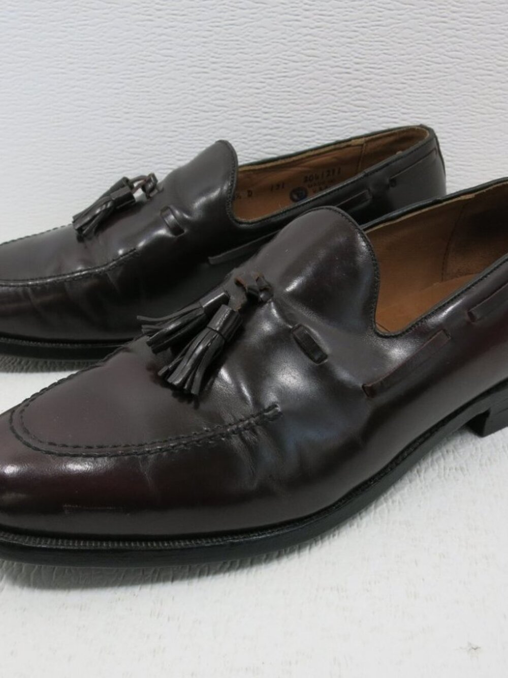 Vintage UFCW Leather Tassel Dress Loafers Shoes Men's Footwear Shoes 10.5 D